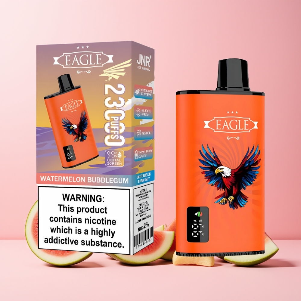 JNR EAGLE Smart 23000 Puffs Digital Skärm Justerbar Luftflöde Sverige Grossist Vattenmelons Tuggummi