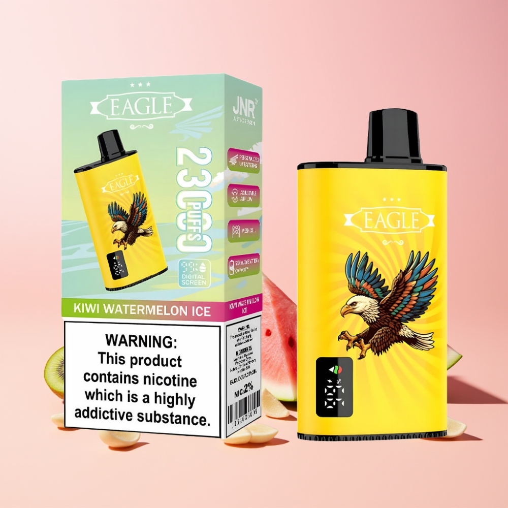 JNR EAGLE Smart 23000 Puffs Digital Skärm Justerbar Luftflöde Typ-C Laddning Kiwi Vattenmelon Is Sverige Grossist