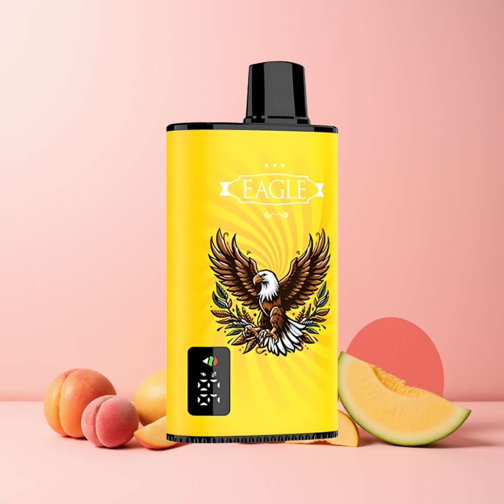 JNR EAGLE Smart 23000 Puffs Digital Skärm Justerbar Luftflöde Type-C Laddning 25ml Peach Mango Vattenmelon Sverige Grossist