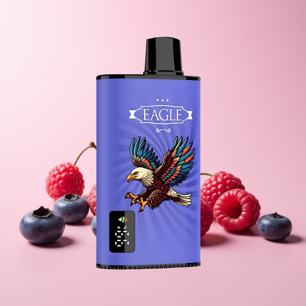 JNR EAGLE Smart 23000 Puffs Digital Skärm Luftflödesinställning 750mAh Batteri Type-C Sverige Grossist Blåbär Hallon Körsbär