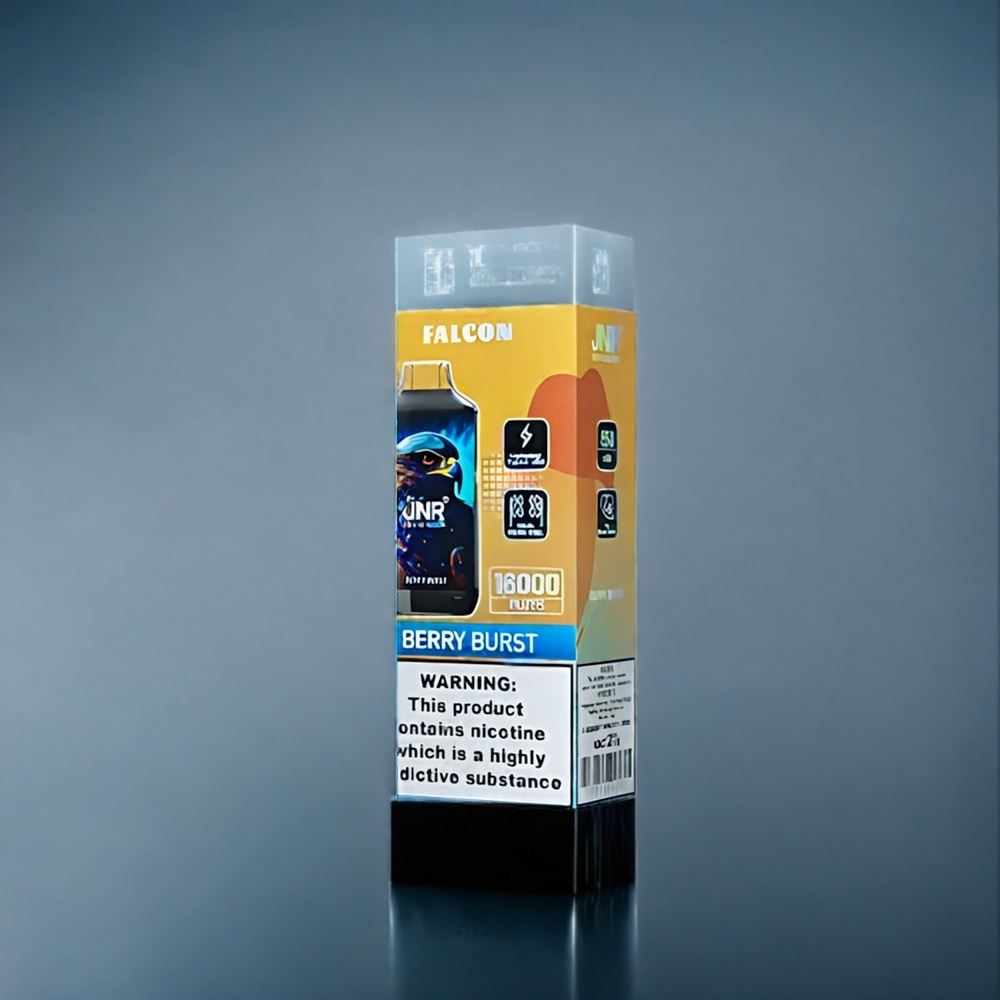 Bär Explosion JNR Falkon 16000 Puffar 850 mAh 22ml Dual Mesh Coil Type C & Smart LED Display Sverige Grossist