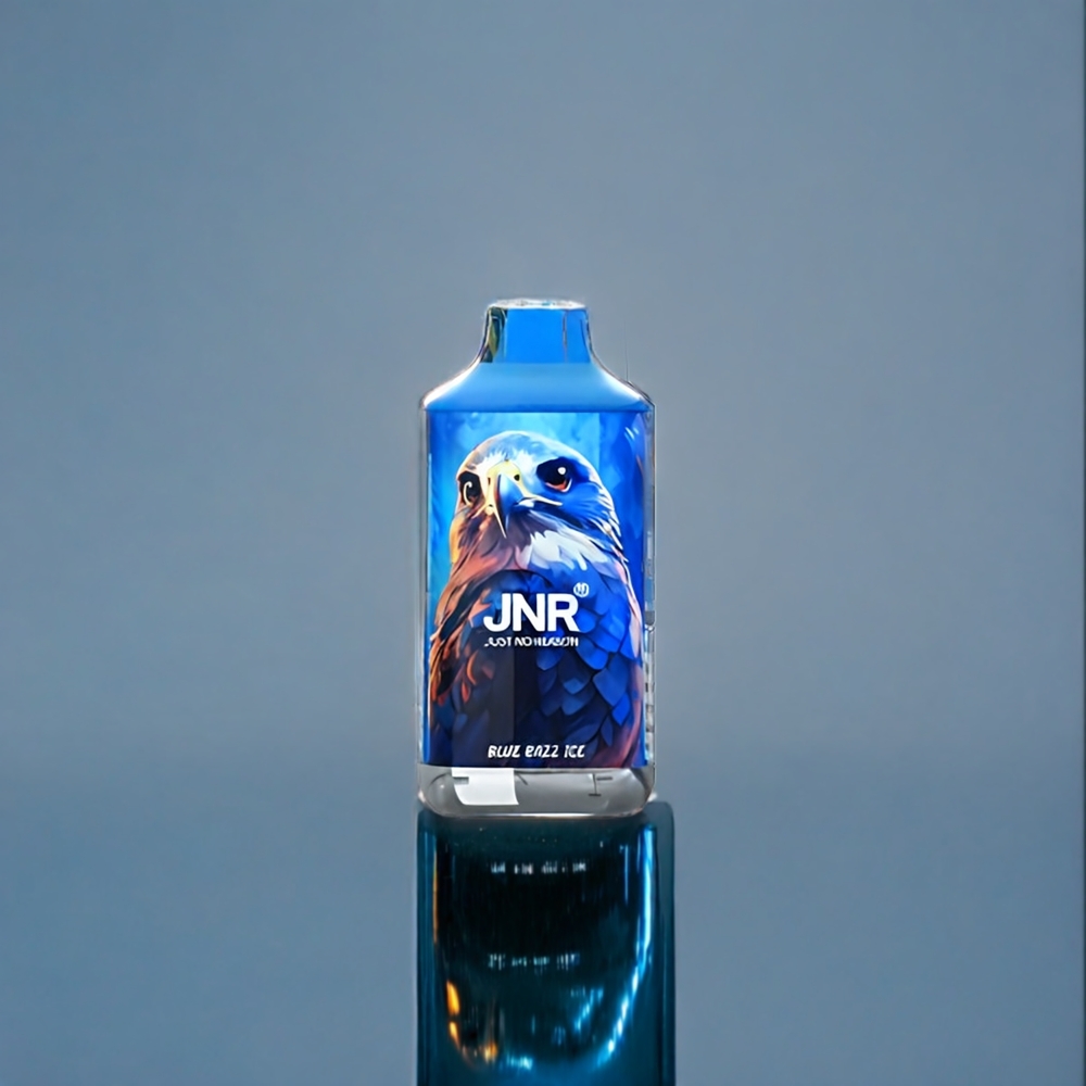 Blå Hallon Is JNR Falkon 16000 Puffar 850 mAh 22ml Dual Mesh Coil Type C & Smart LED Display Sverige Grossist
