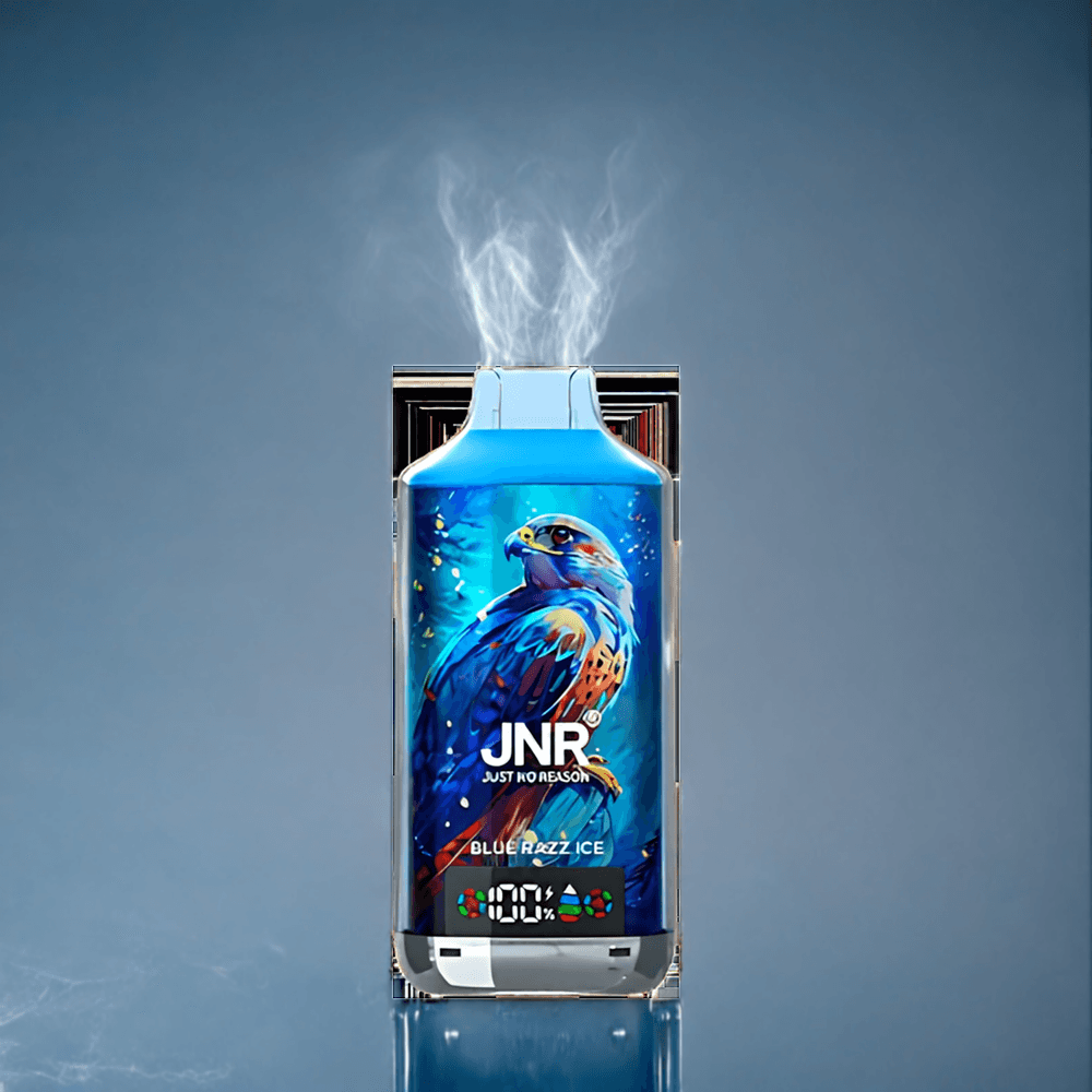 Blå Hallon Is JNR Falk X 18000 Puffar 750mAh 24ml Dual Mesh & Dual Core Digital Display Type-C Quick Charge Sverige Grossist