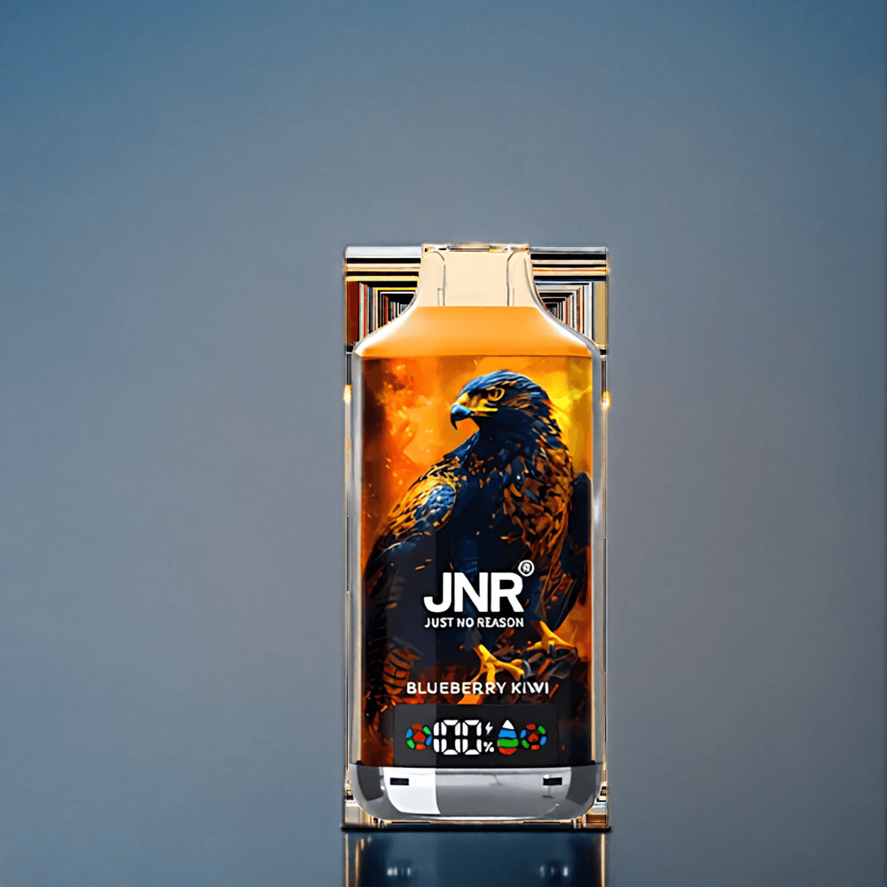 Blåbär Kiwi JNR Falkon X 18000 Puffar 750mAh 24ml Dual Mesh Coil Digital Display Type-C Sverige Grossist