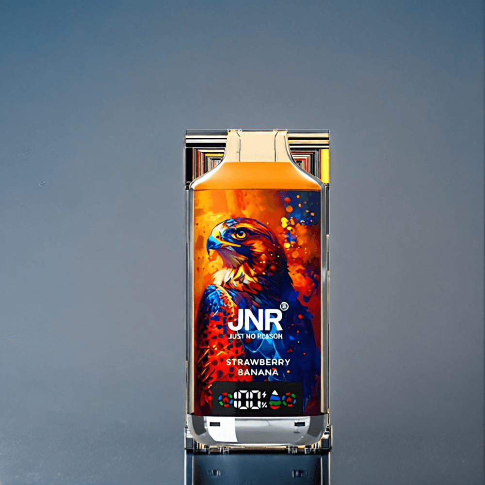 Jordgubb Banan JNR Falcon X 18000 Puffar 750mAh Digital Display Dual Mesh Coil Type-C Quick Charge Sverige Grossist