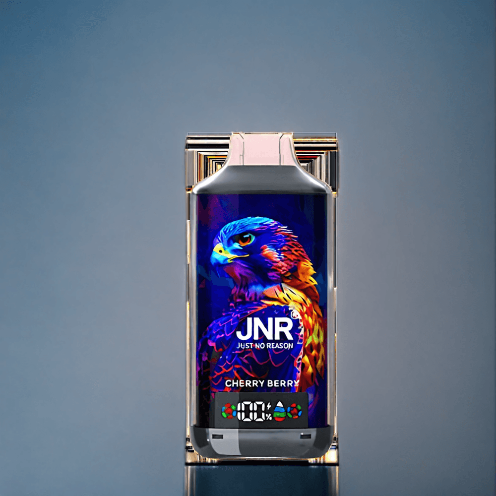 Körsbär Bär Smak JNR Falcon X 18000 Puffar 750mAh 24ml Dual Mesh Coil Digital Display Type-C Sverigegrossist