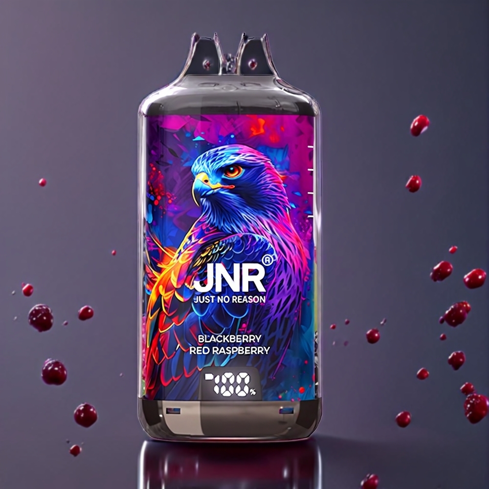 JNR Falcon X⁺ 28000 Puffar Synlig E-Vätska Toppfyllning 1.2Ω Dual Mesh Coil 950mAh Sverige Grossist Björnbär Röd Hallon