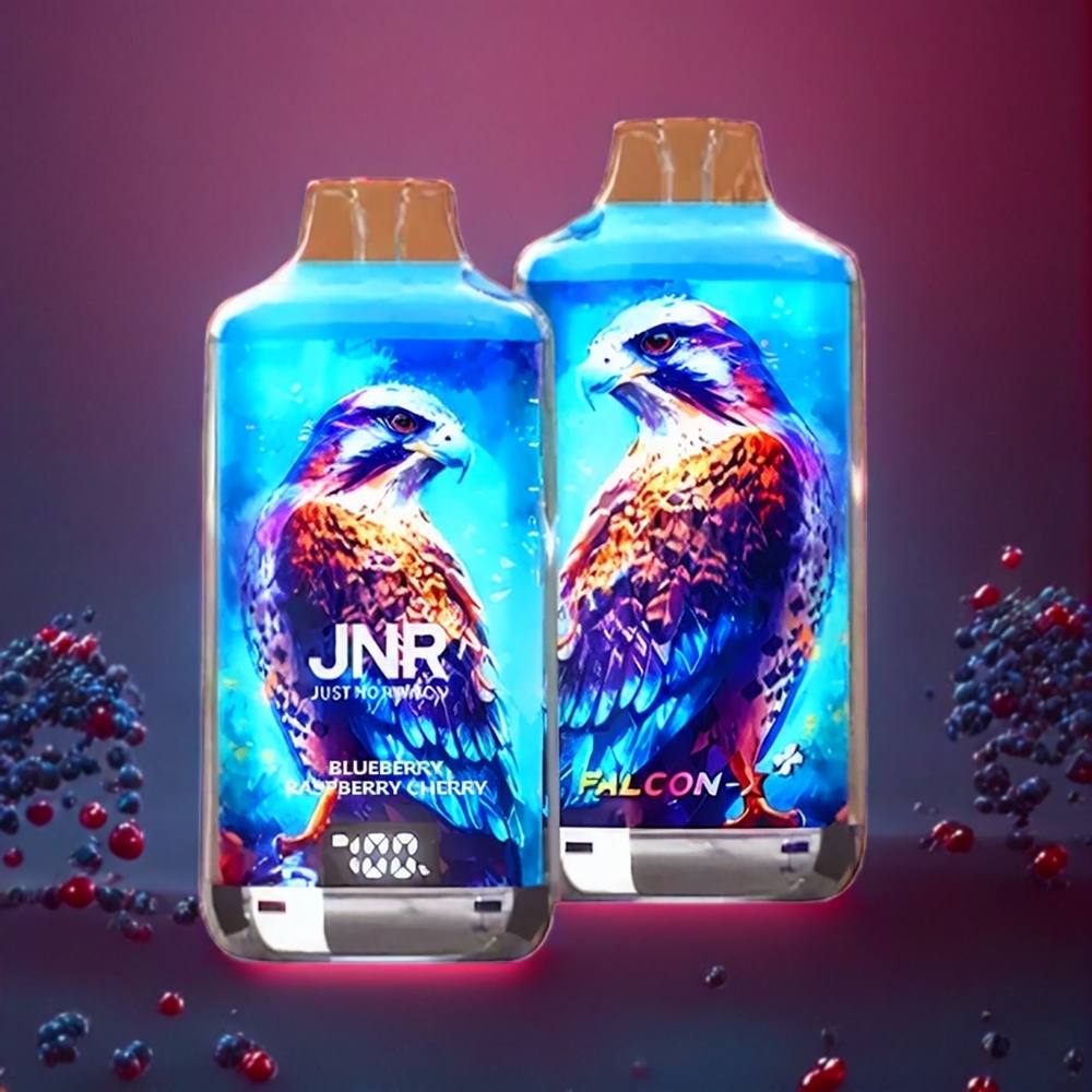 JNR Falcon X⁺ 28000 Puffar Toppfyllningsdesign 1.2Ω Dual Mesh Coil Blåbär Hallon Körsbär Sverige Grossist