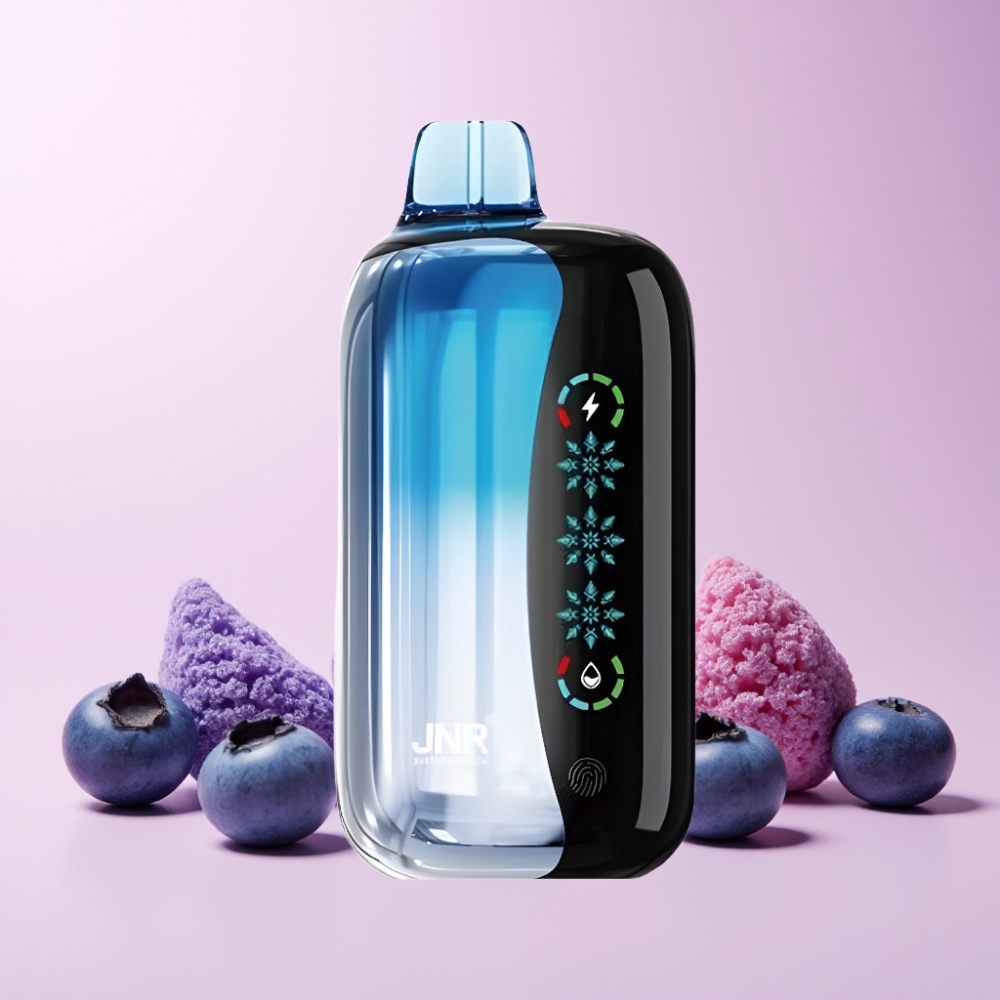 JNR Flex Ice 21000 Puffar Justerbar Is 26ml Berörningsskärm Anpassningsbar Luftflöde Dual Mesh Typ-C Sverige Grossist Blåbär Is