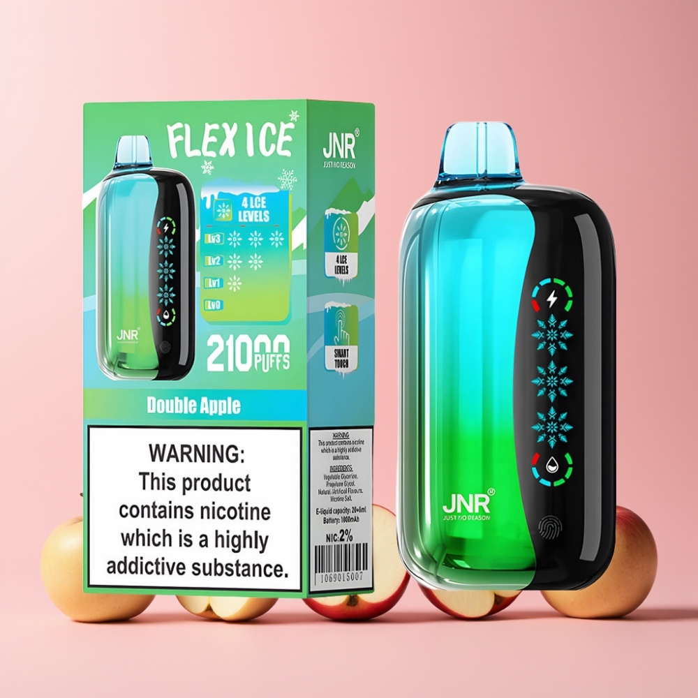 JNR Flex Ice 21000 Puffar Sverige Grossist Justerbar Is Luftflöde Touchskärm Typ-C Laddning Dubbel Äpple