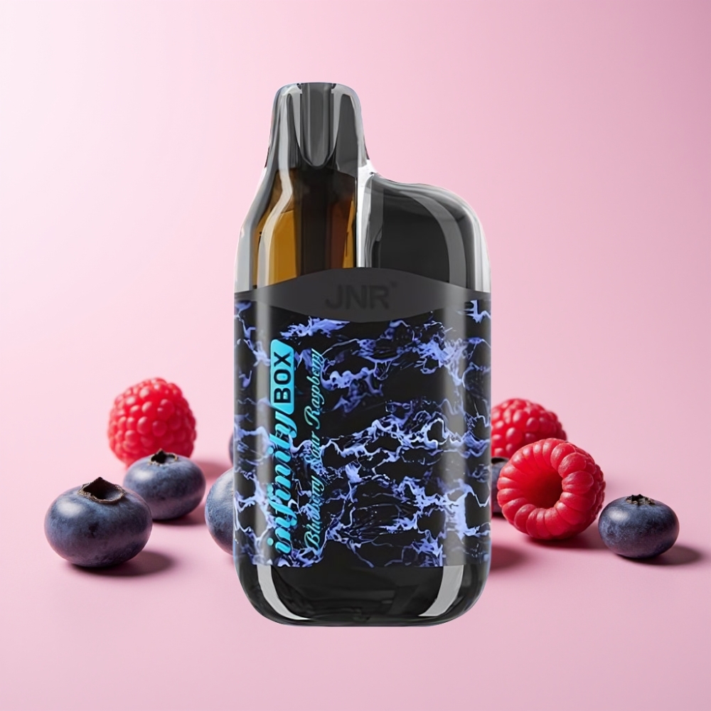 JNR Infinity Box 10700 Puff 2200mAh 15ml 2% Sverige Grossist Blåbär Sur Hallon