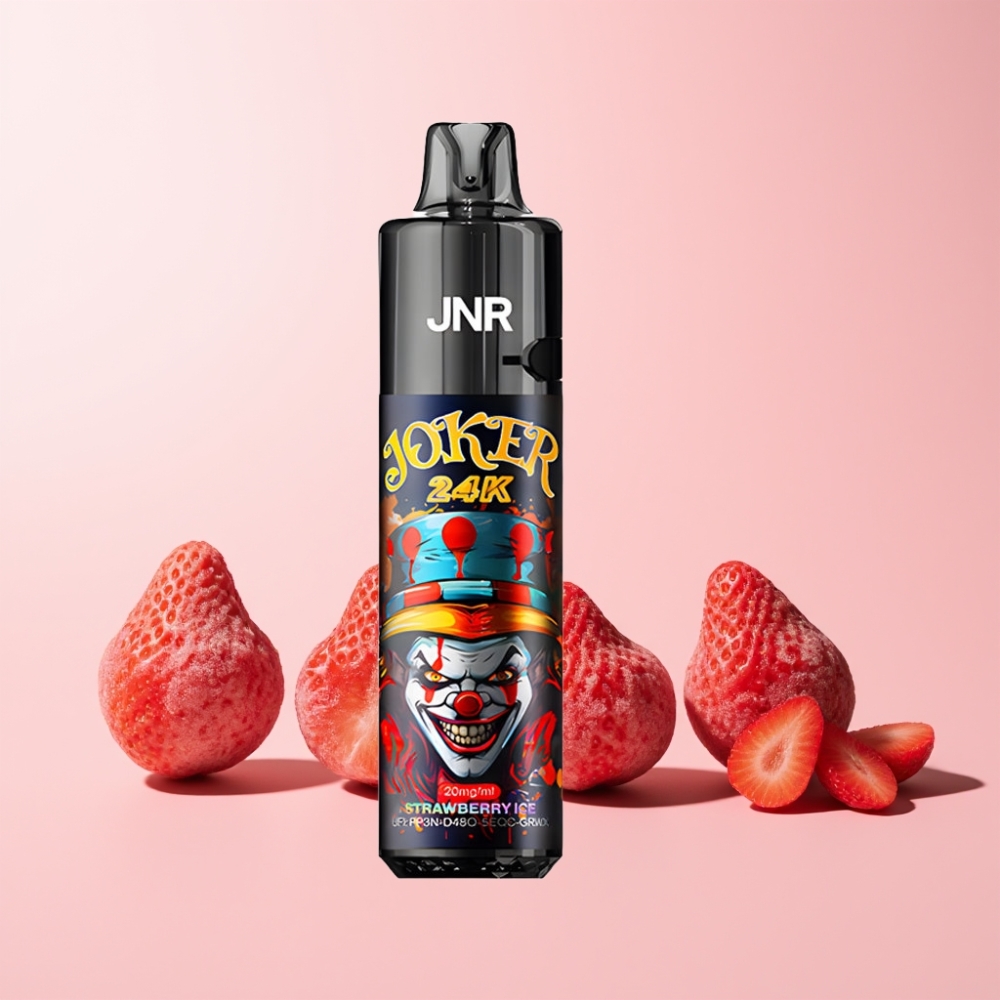 JNR Joker 24000 Puffs 10ml 2% Nikotin Refillbar Side Refill Design Sverige Grossist Jordgubb Is