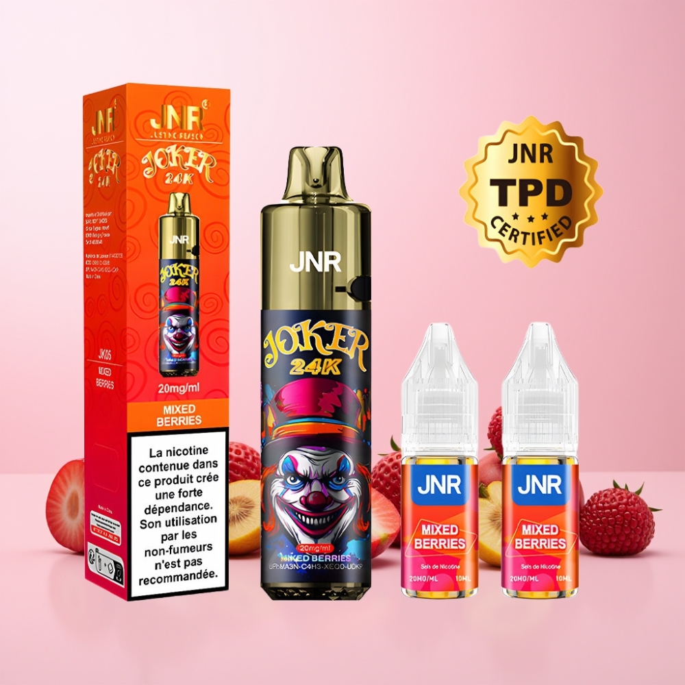 JNR Joker 24000 Puffs 2+10ml Fyllbar Pod Synlig E-vätska 800mAh Batteri Sverige Grossist Blandade Bär