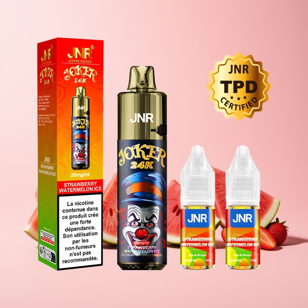 JNR Joker 24000 Puffs Andningsljus Refillbar Sverige Grossist Jordgubb Vattenmelon Is