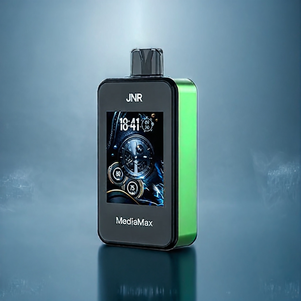 Sur Äpple Is JNR MediaMax 40000 Puffar 1000mAh 21mL 5% Dual Mesh Coil Type-C Quick Charge 2.4'' HD Display Sverige Grossist
