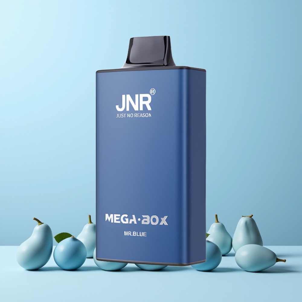 JNR Mega Box 25000 Puffar Disposable Vape Dual Mesh Coil Typ-C Snabbladdning 30ml E-vätska Herr Blå Sverige Grossist