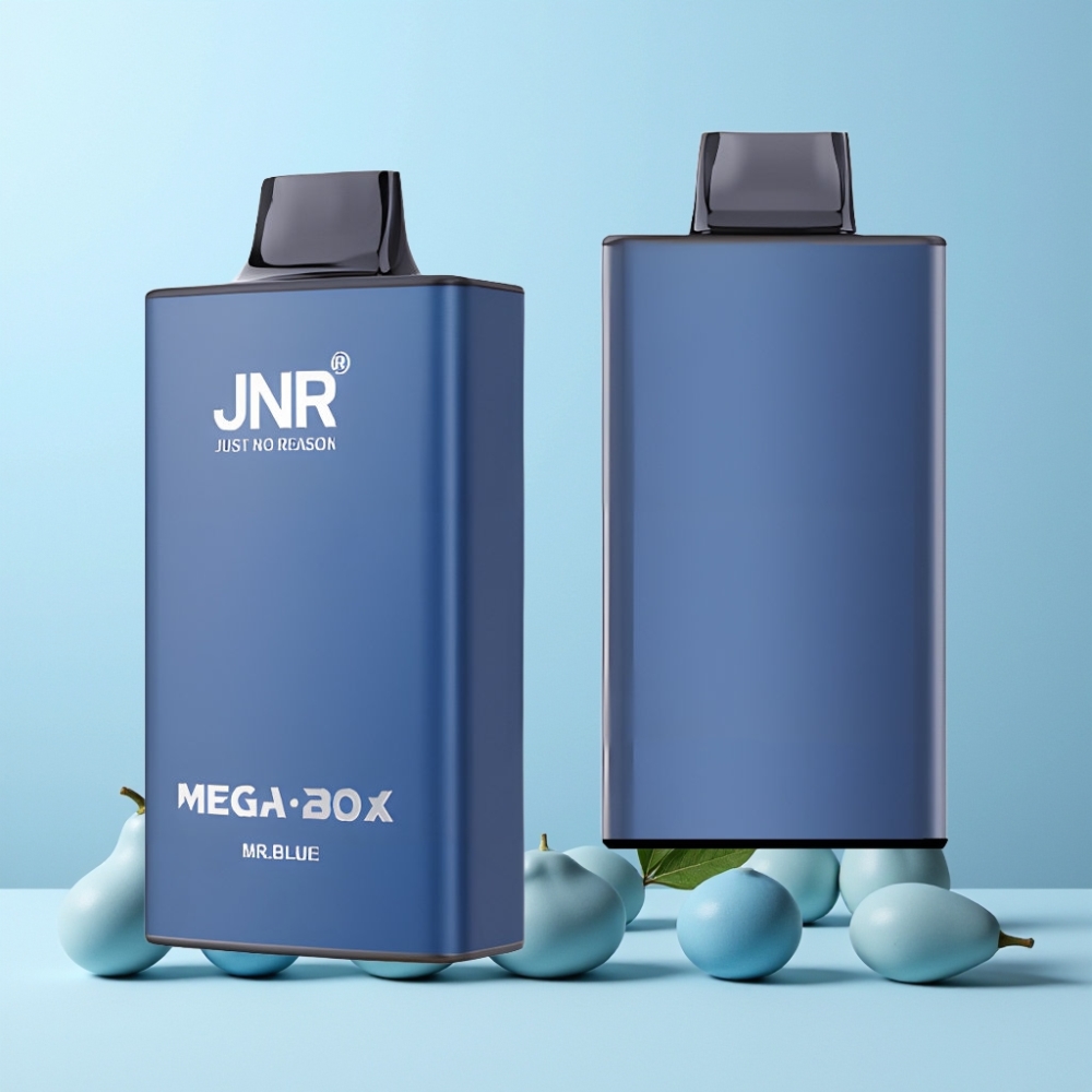 JNR Mega Box 25000 Puffar Disposable Vape Dual Mesh Coil Typ-C Snabbladdning 30ml E-vätska Herr Blå Sverige Grossist