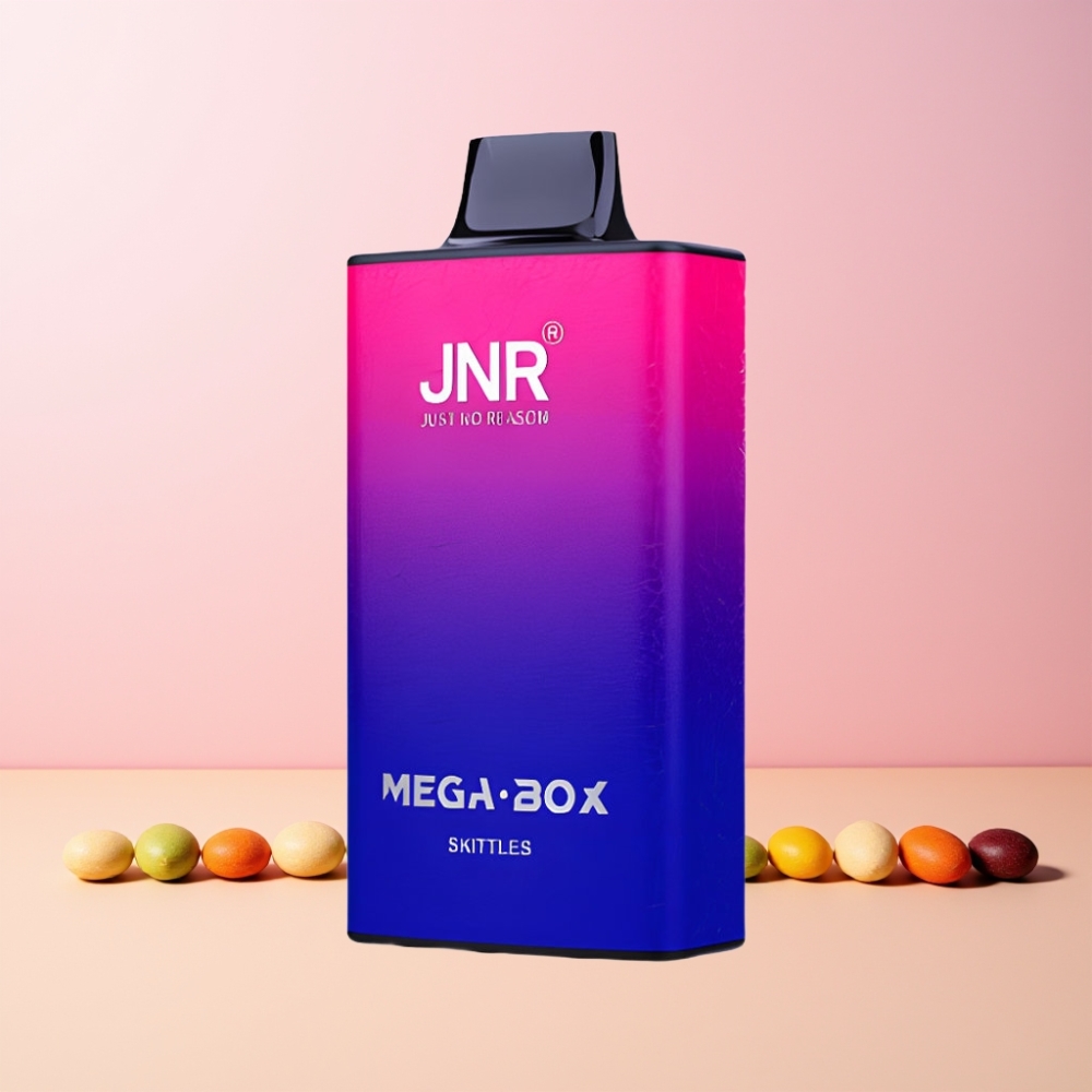 JNR Mega Box 25000 Puffar Disposable Vape Dual Mesh Coil Type-C Laddning 30ml E-vätska Regnbågen Sverige Grossist