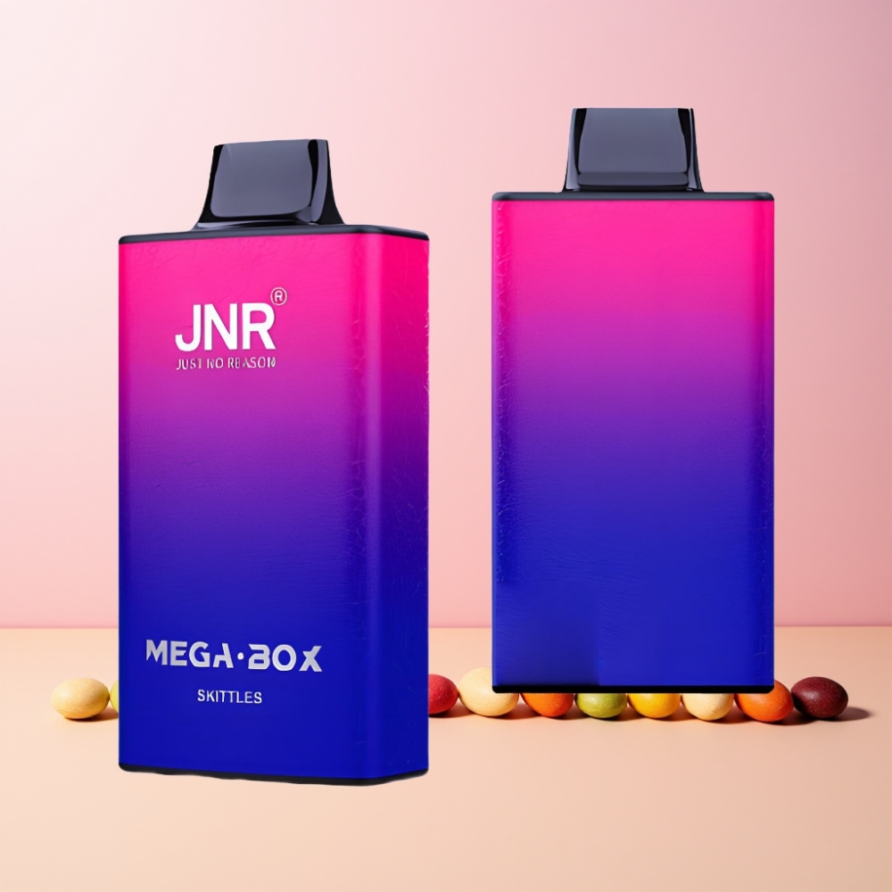 JNR Mega Box 25000 Puffar Disposable Vape Dual Mesh Coil Type-C Laddning 30ml E-vätska Regnbågen Sverige Grossist