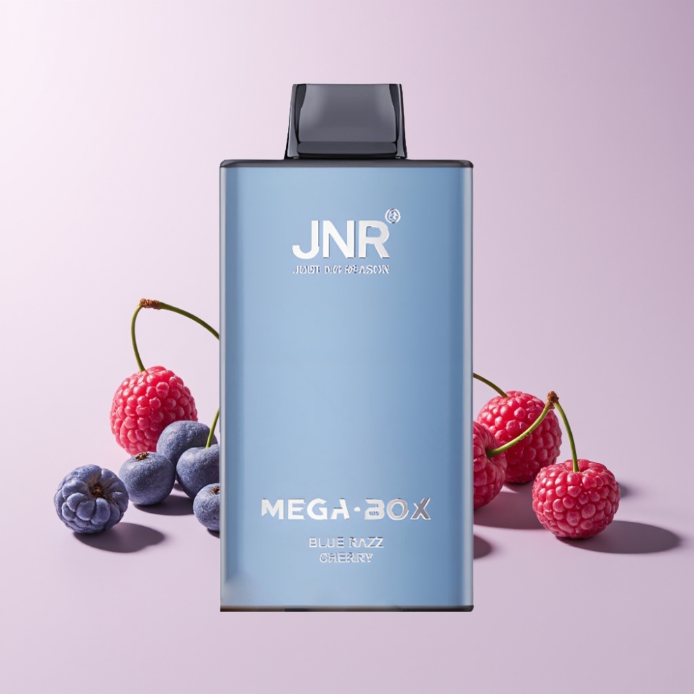 JNR Mega Box 25000 Puffar Dual Mesh Coil Type-C Laddning Blå Hallon Körsbär Sverige Grossist
