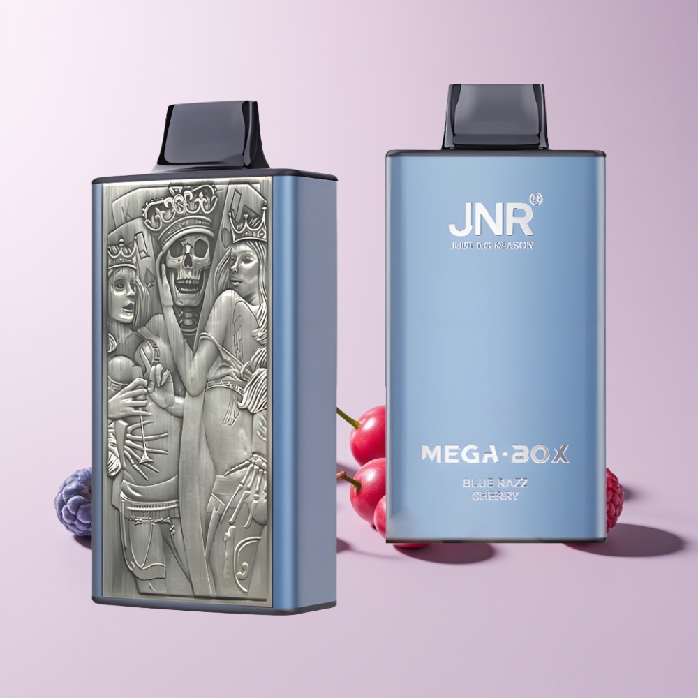 JNR Mega Box 25000 Puffar Dual Mesh Coil Type-C Laddning Blå Hallon Körsbär Sverige Grossist