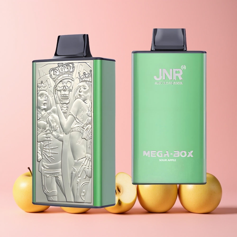JNR Mega Box 25000 Puffs Dual Mesh Coil Type-C Laddning Suräpple Sverige Grossist