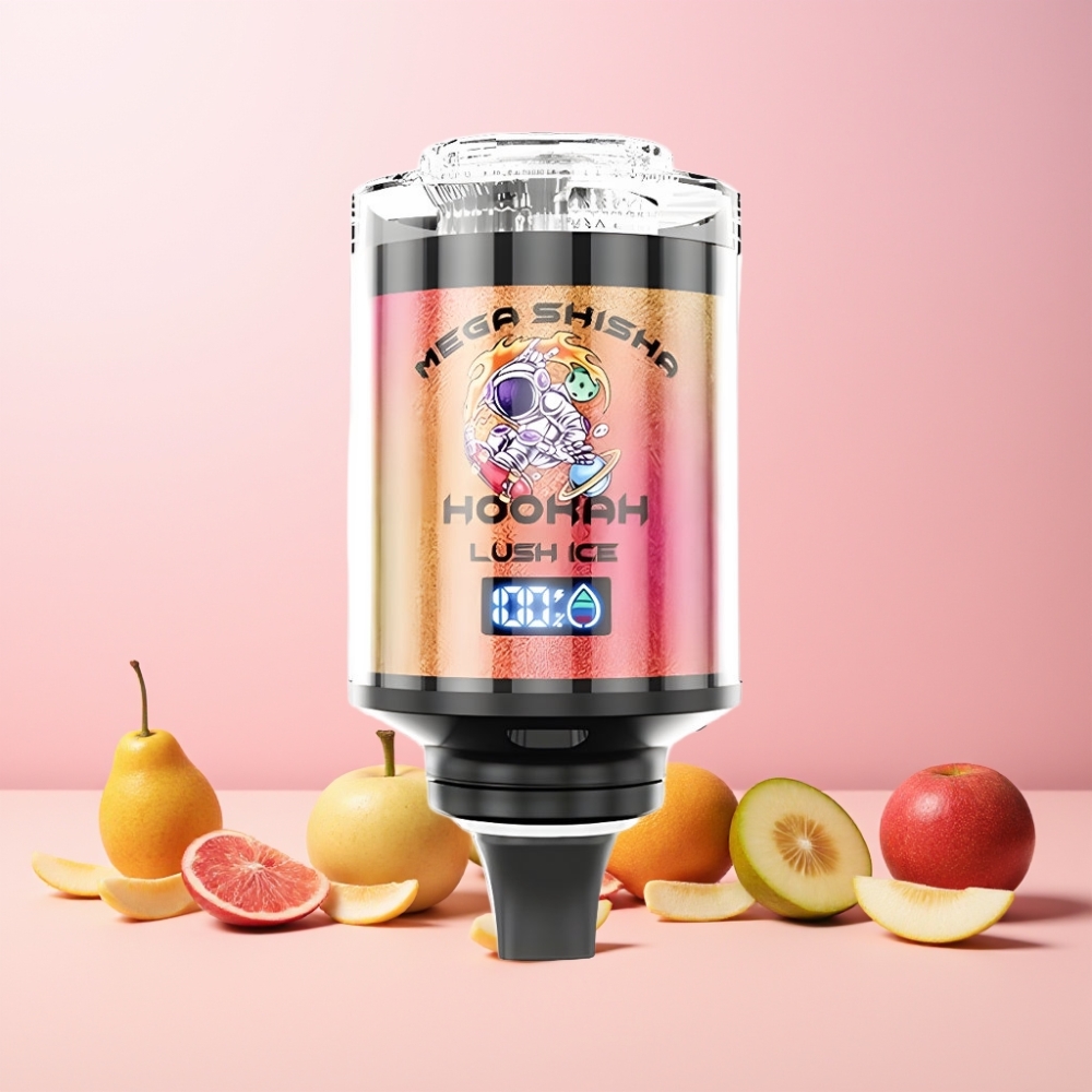 JNR Mega Shisha Hookah 100K Skrivbordskompatibel 2200mAh 60ml Sverige Grossist Saftig Is