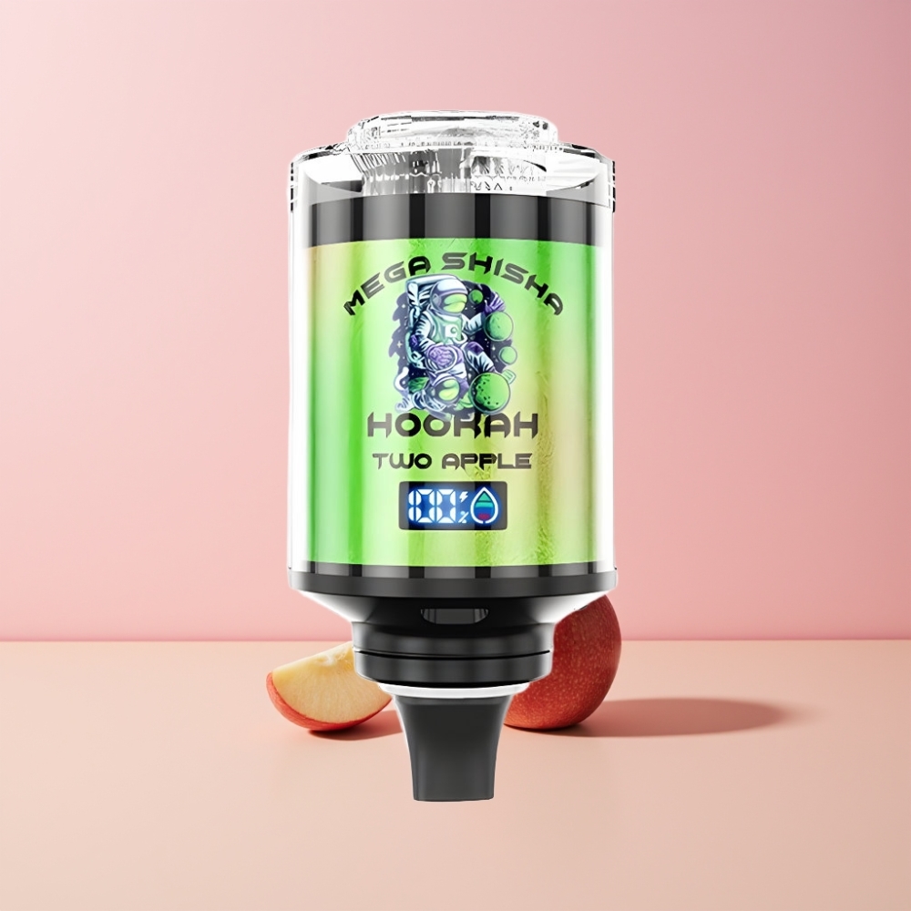 JNR Mega Shisha Hookah 100K Sverige Grossist 2 Munnar Skärm Luftflöde Äpple