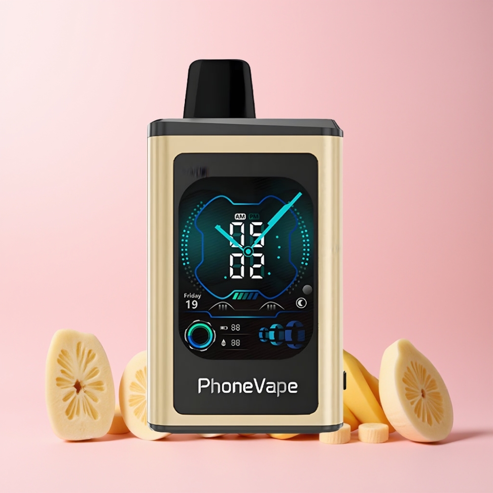 JNR PhoneVape 30000 puffar Rechargeable Turbo Luftflöde App Kontrollerad Bananis Sverige Grossist