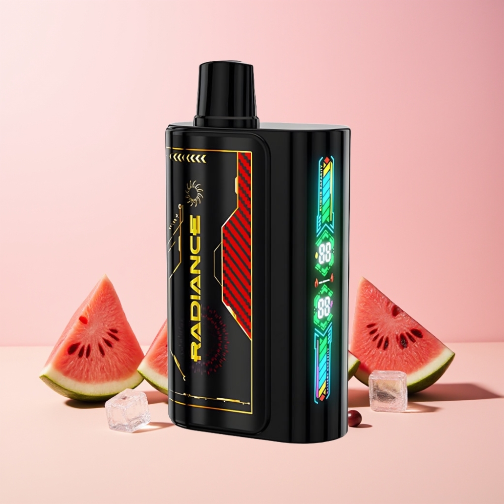 JNR Radiance 31000 Puffs Smart Animation Skärm Dual Mesh Coil 950 mAh Sverige Grossist Vattenmelon Is