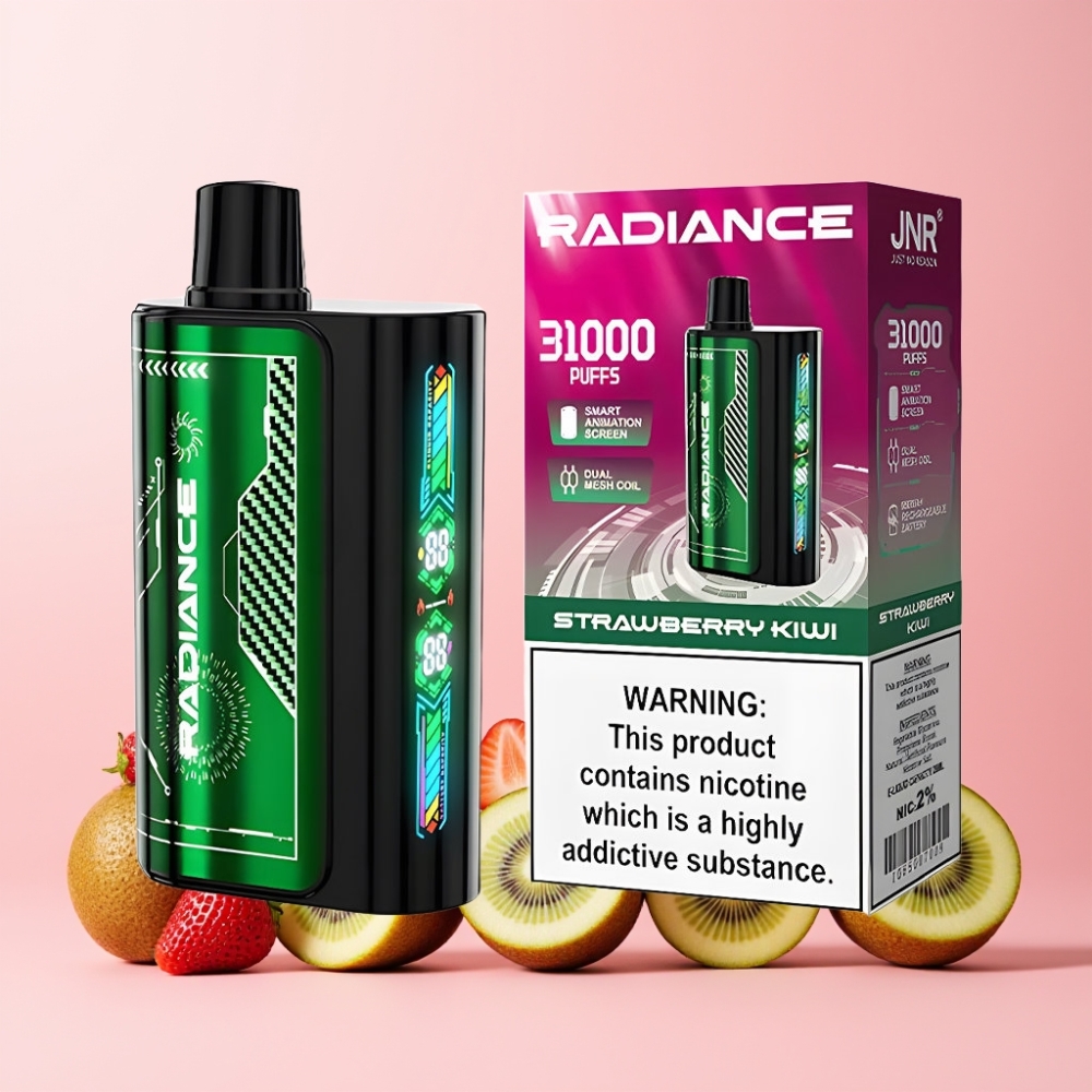 JNR Radiance 31000 Pustar Smart Skärm Dual Mesh 950 mAh Sverige Grossist Jordgubb Kiwi