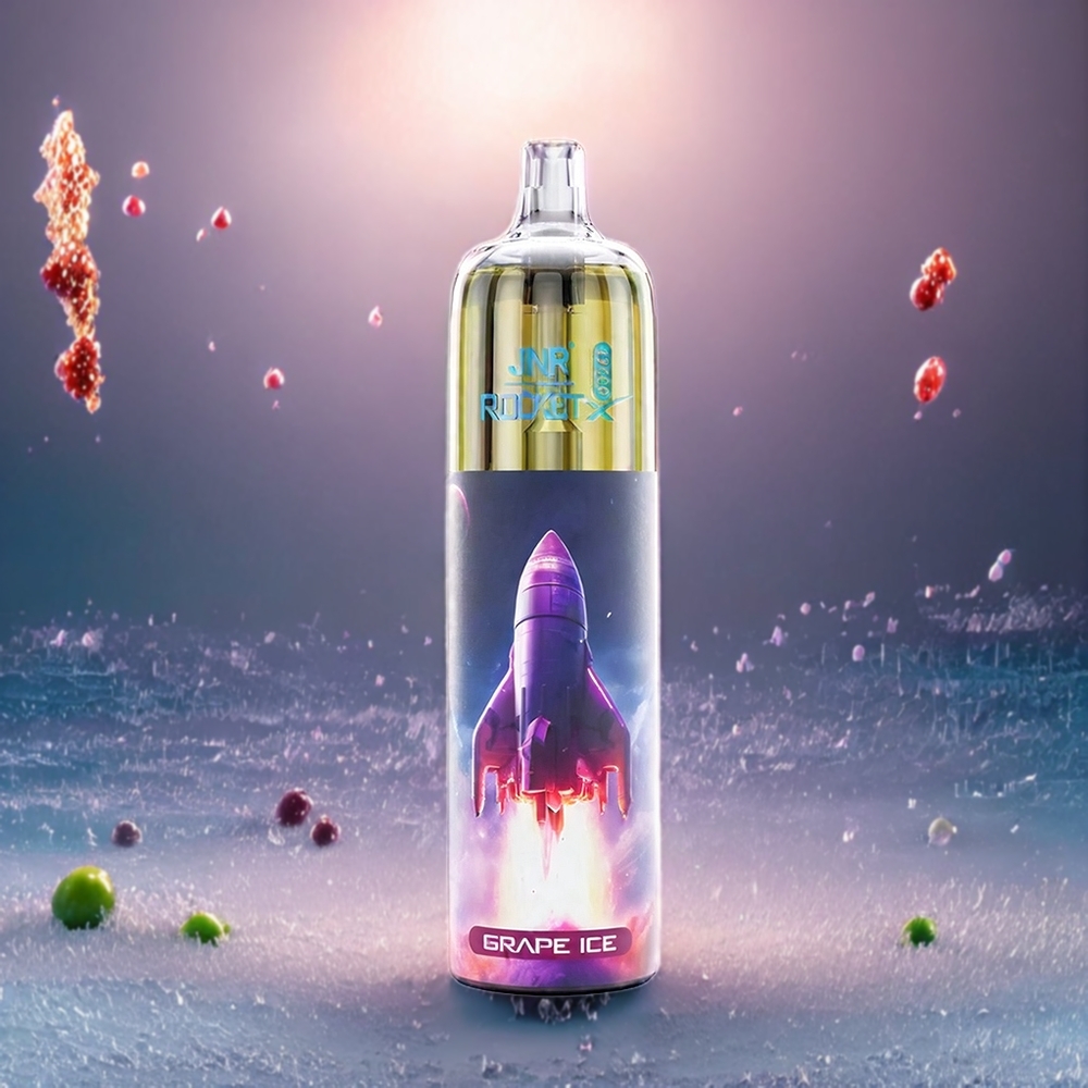 JNR Rocket X 12400 Puffs Laddningsbar Typ-C RGB Luftflödeskontroll Vintern Sverige Grossist Druva Is