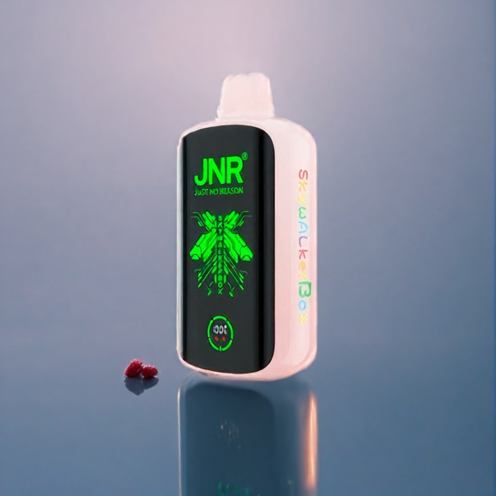 Jordgubb Hallon Körsbär JNR Skywalker Box 21000 Puffar Dual Mesh Coil 25ml 850mAh Type-C Full-Screen Intelligent Display Sverige Grossist