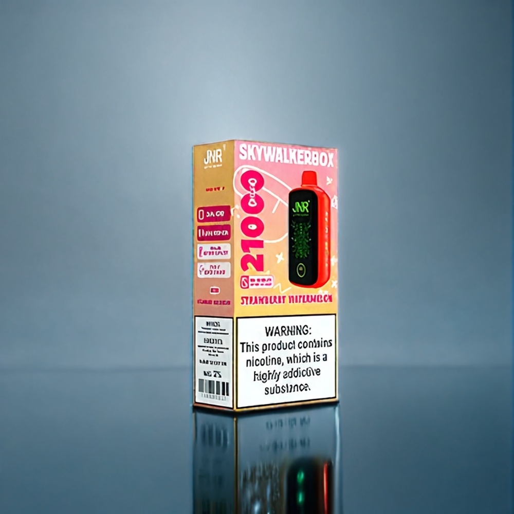 Jordgubb Vattenmelon JNR Skywalker Box 21000 Puffar Dual Mesh Coil 850mAh 25ml Type-C Full-Screen Display Sverige Grossist