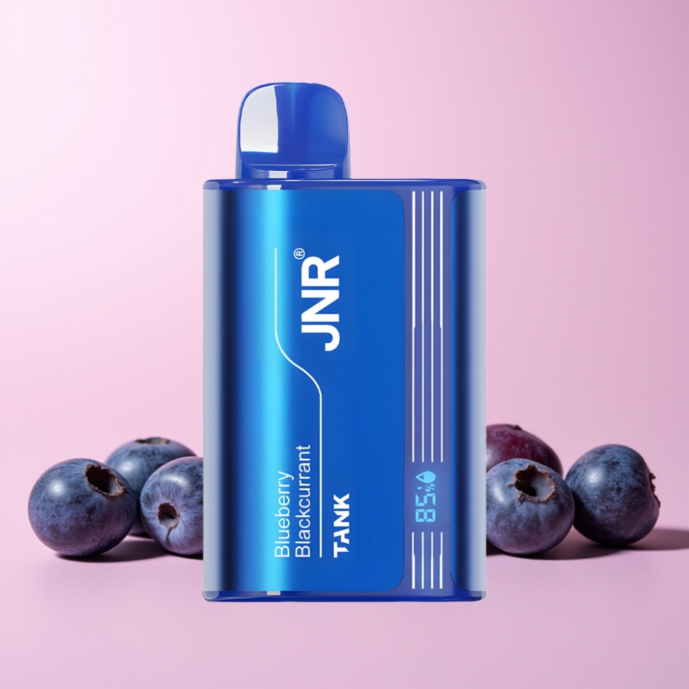 JNR Tank 10000 Puffs Justerbar Luftflöde Digital Display Dual Mesh Coil Sverige Grossist Blåbär Svartvinbär