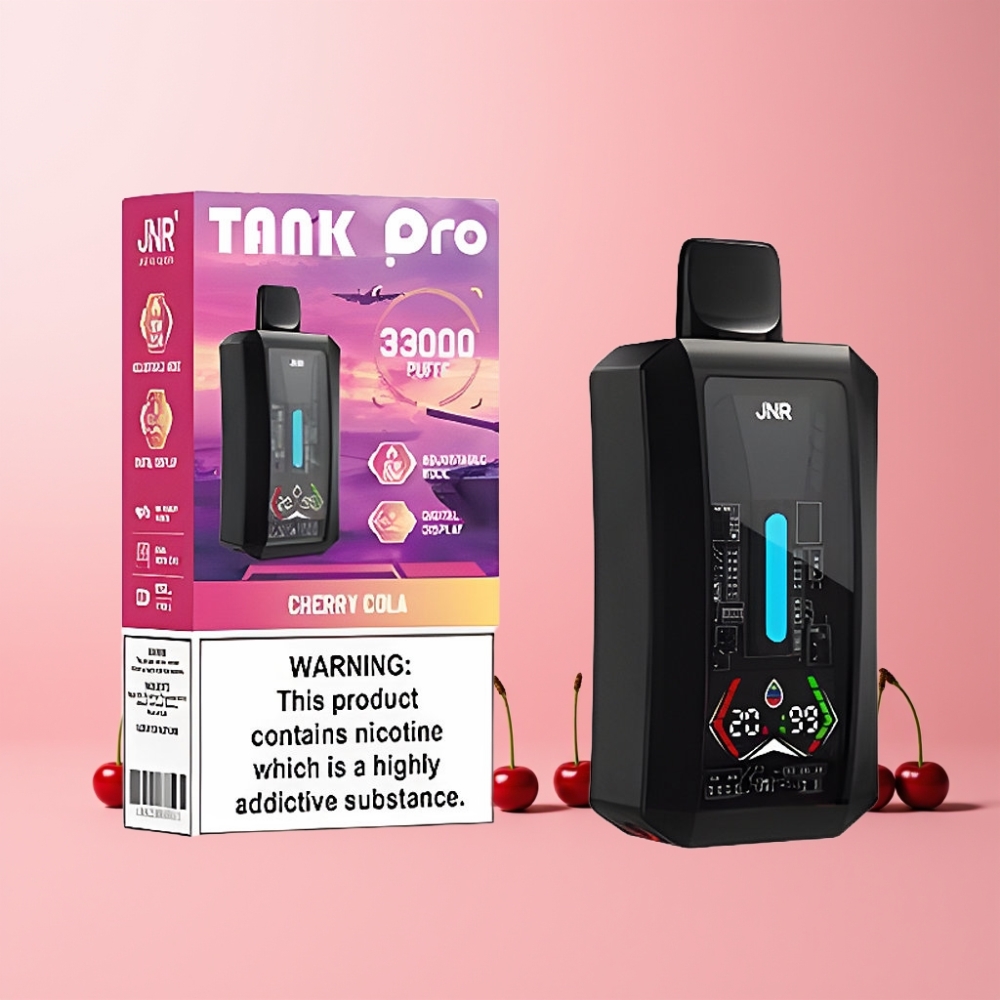 JNR Tank Pro 33000 Puff Digital Display Dual Mesh Coil Sverige Grossist Körsbärs Cola