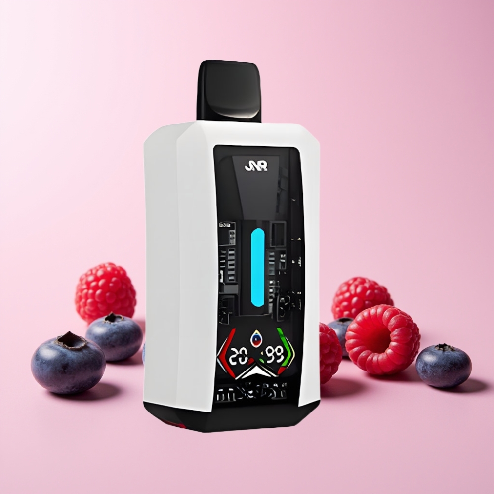 JNR Tank Pro 33000 Puff Digital Display Dual Mesh Sverige Grossist Blåbär Sur Hallon