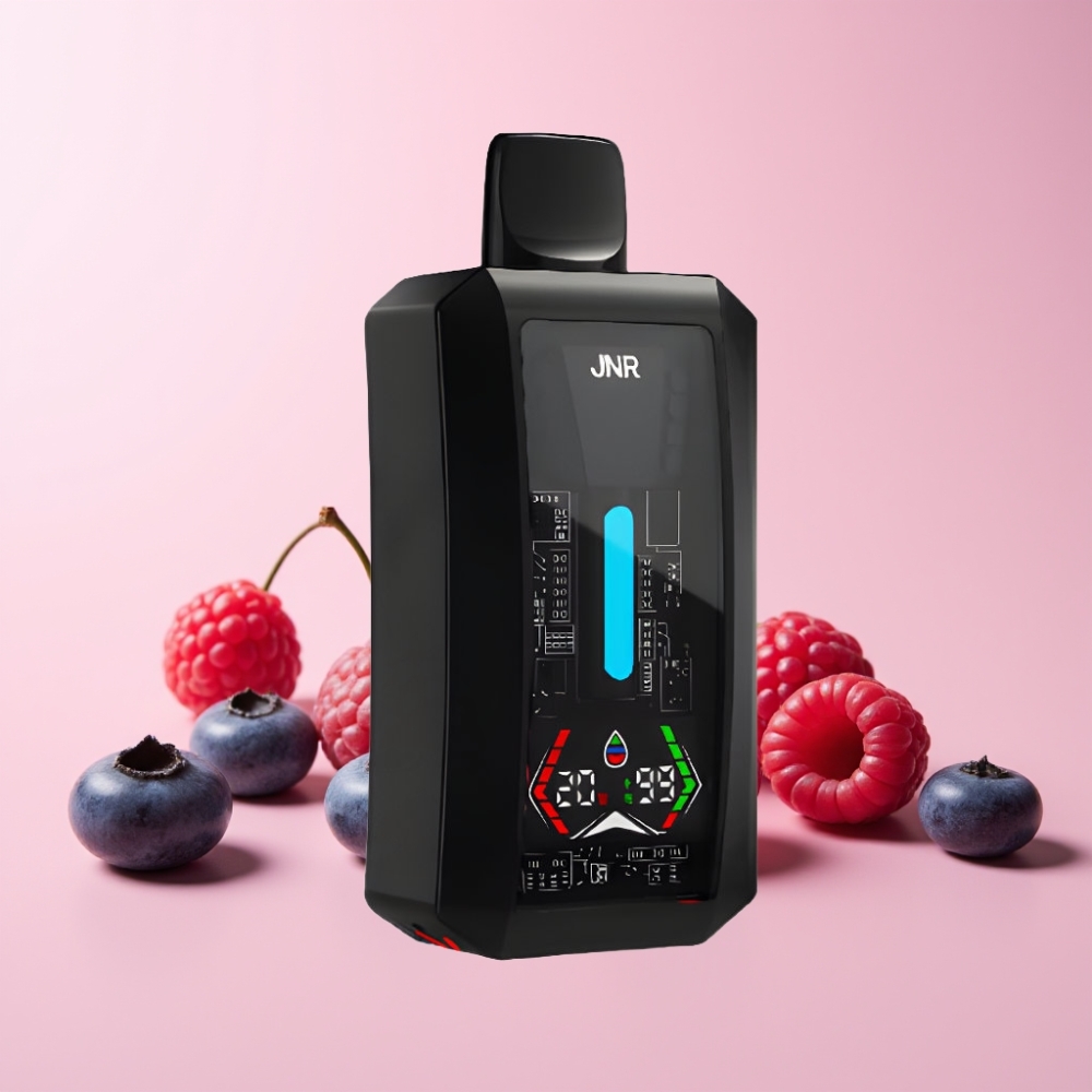JNR Tank Pro 33000 Puffs Digital Display Dual Mesh Coil Sverige Grossist Blåbär Hallon Körsbär