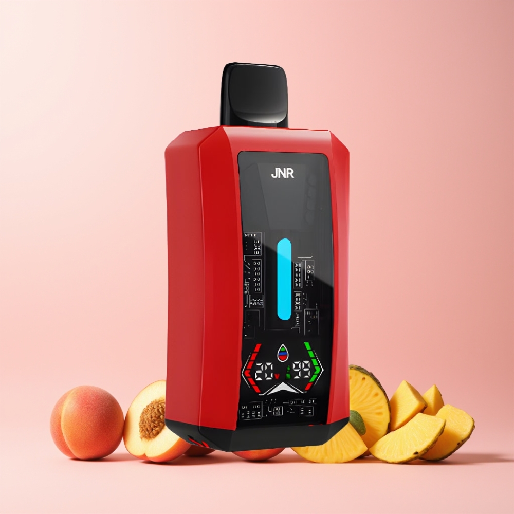 JNR Tank Pro 33000 Puffs Digital Display Dual Mesh Coil Sverige Grossist Persika Mango Ananas