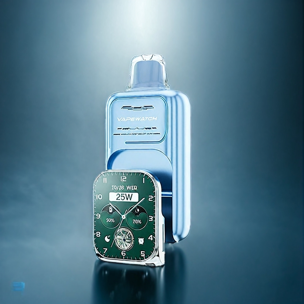 Blåbär Vattenmelon JNR Vape Watch 30000 Puffar 1000mAh 19mL 5% Dual Mesh Coil Type-C Sverige Grossist