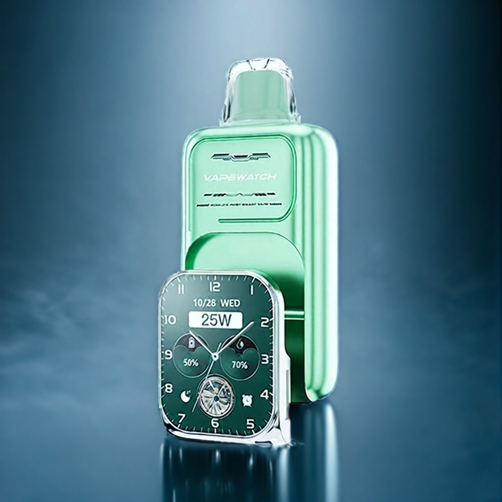 Miami Mint Smak Kombination JNR Vape Watch 30000 Puffar 1000mAh 19mL 5% Dual Mesh Coil Type-C Snabbuppladdning Sverige Grossist