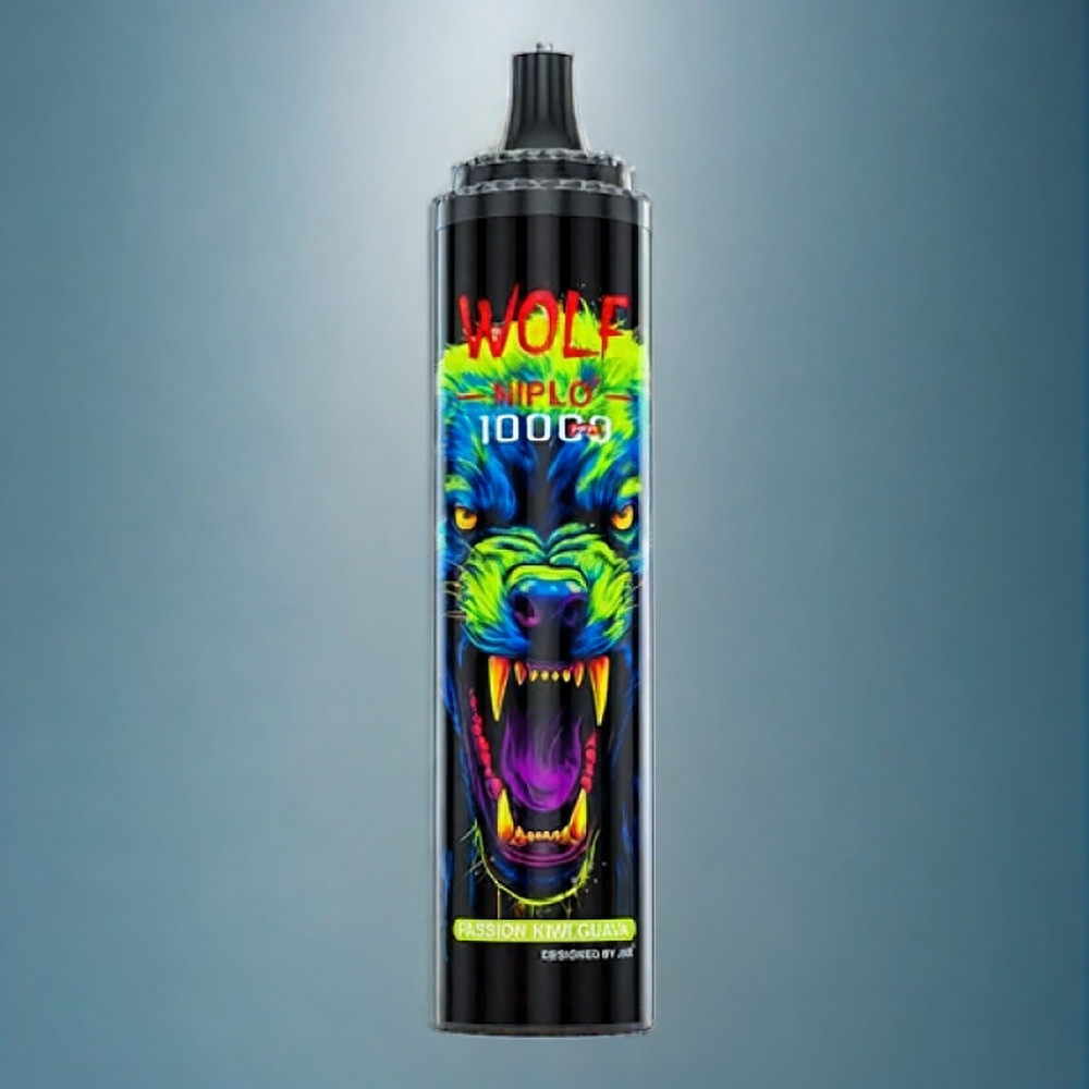 Passion Kiwi Guava JNR Wolf 10000 Puffar 1.0 Ohm Mesh Coil 650mAh 20ml Type-C Sverige Grossist
