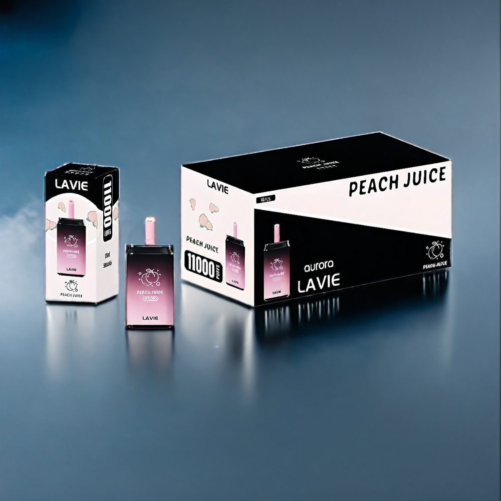 Persik Saft LAVIE Aurora 11000 Puffar 22ML 650mAh Type C Sverige Grossist