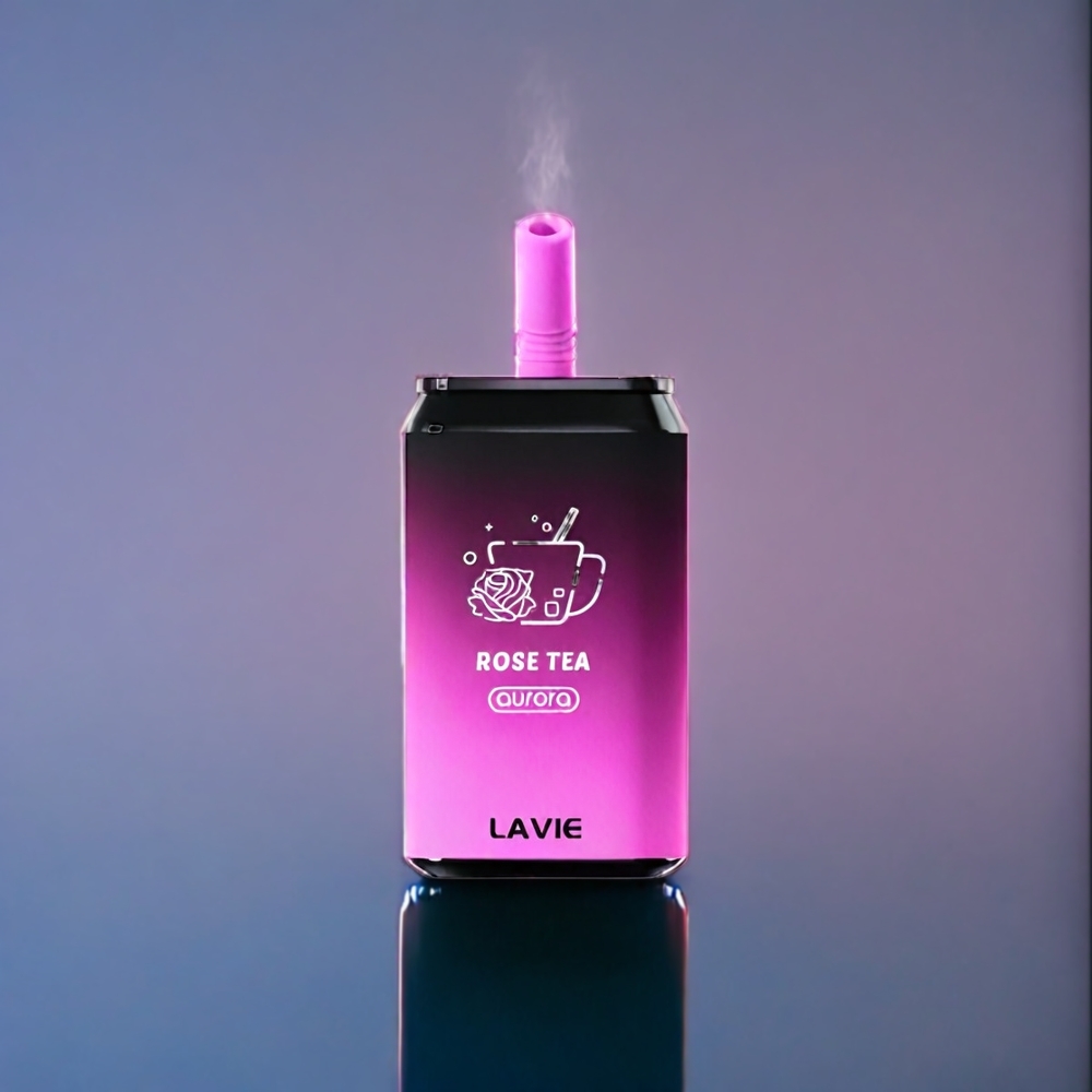 Ros té-smak LAVIE Aurora 11000 Puffar 22ML 650mAh Type C Sverige Grossist