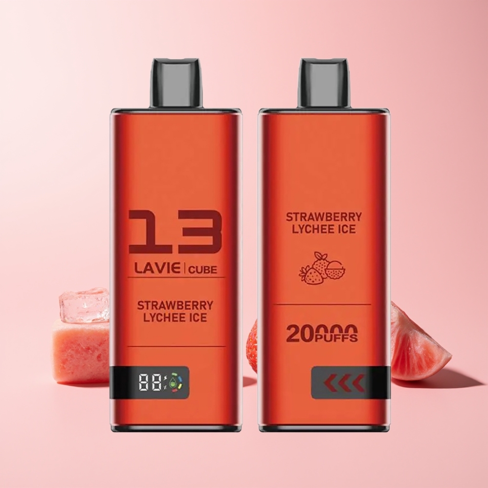 Lavie Cube 20000 Puffs 28ML 600mAh Sverige Grossist Jordgubb Litchi Is