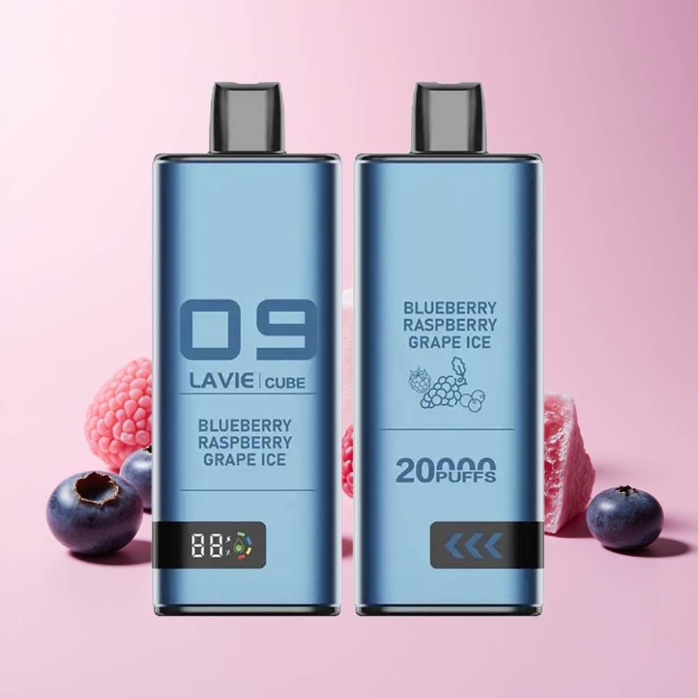 Lavie Cube 20000 Puffs 28ML 600mAh Type C Sverige Grossist Blåbär Hallon Druva Is