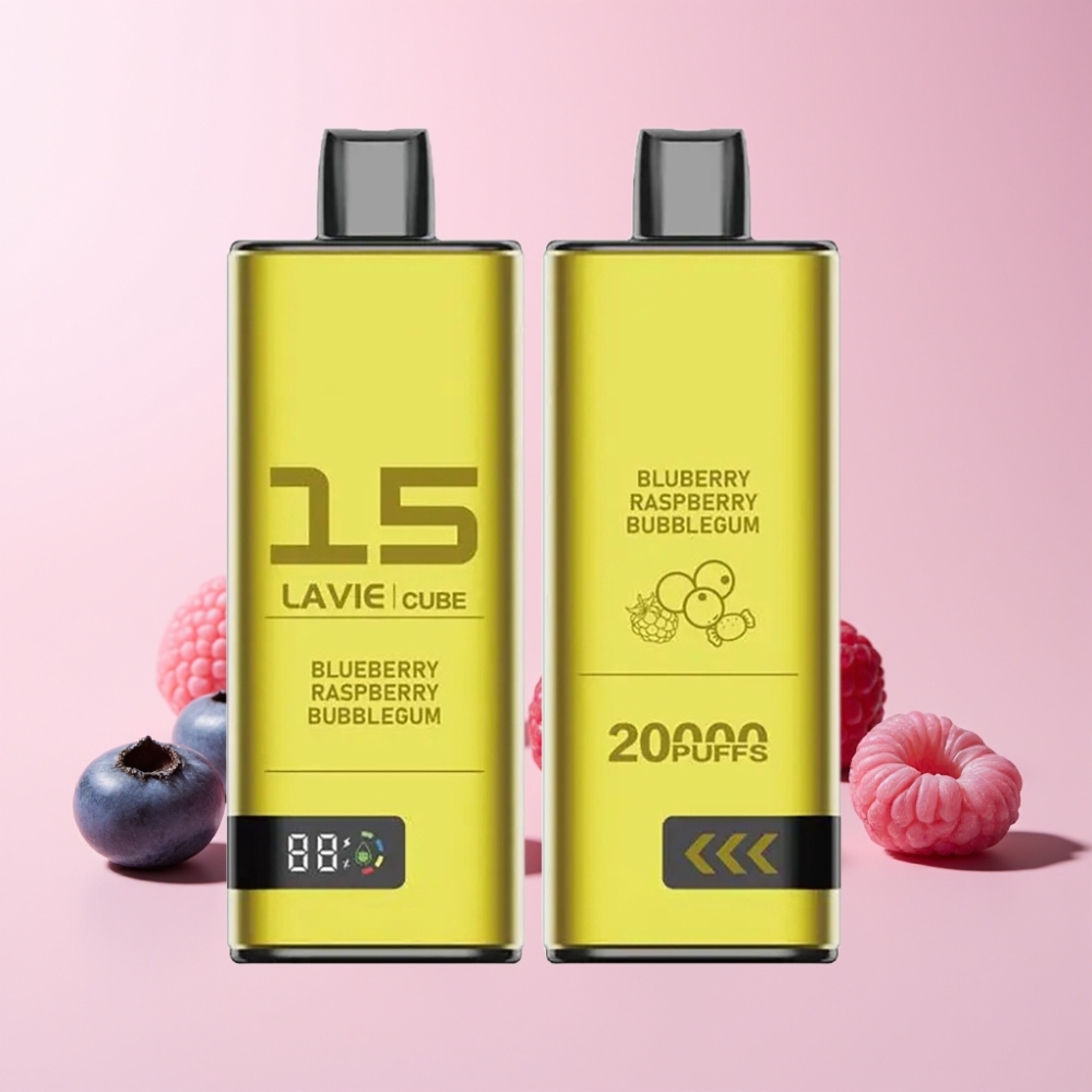 Lavie Cube 20000 Puffs 28ML Type C Sverige Grossist Blåbär Hallon Tuggummi