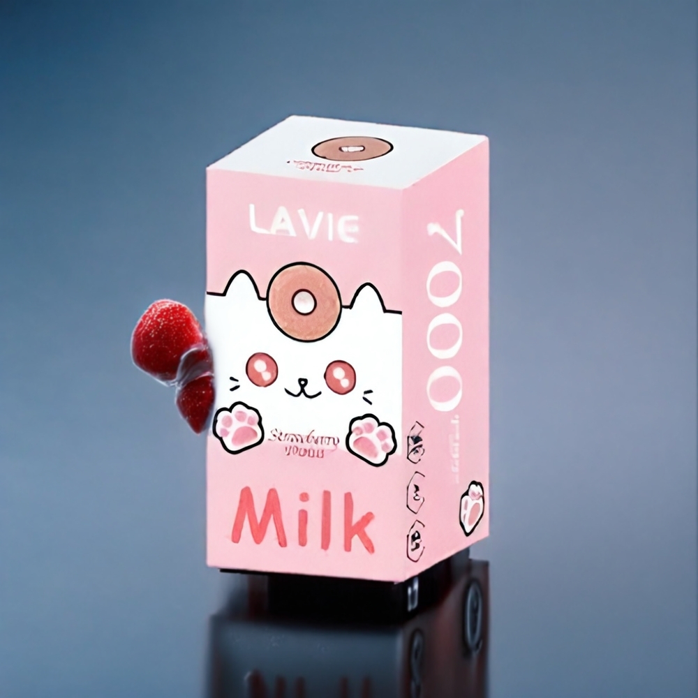 Jordgubbstrut LAVIE Milk Svensk Grossist 16ML 7000 Puffar 5%