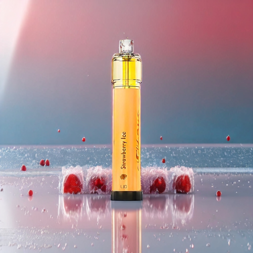 LIO Bee Lit 2500 Puffar Sverige Grossist Rostfritt Stål 6.0ml Jordgubb Is