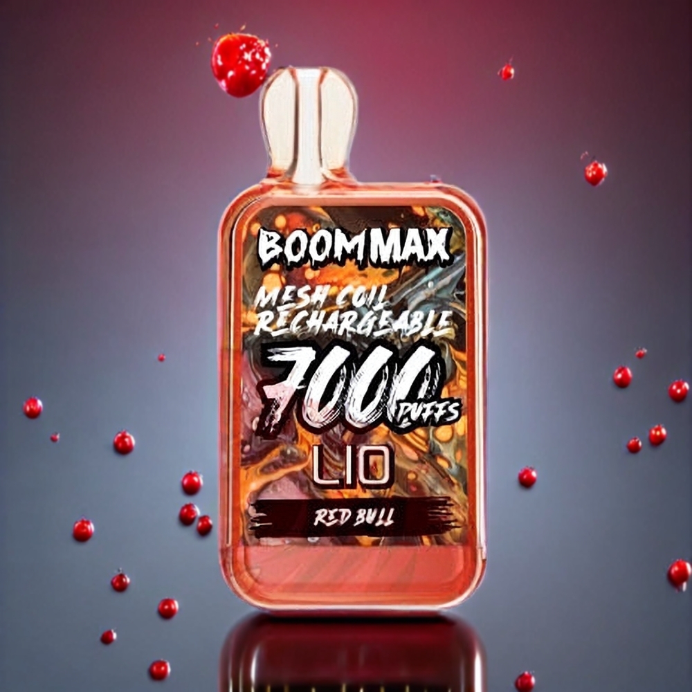 LIO BOOM MAX 7000 PUFFS Sverige Grossist Typ-C 15ml Röd Tjur